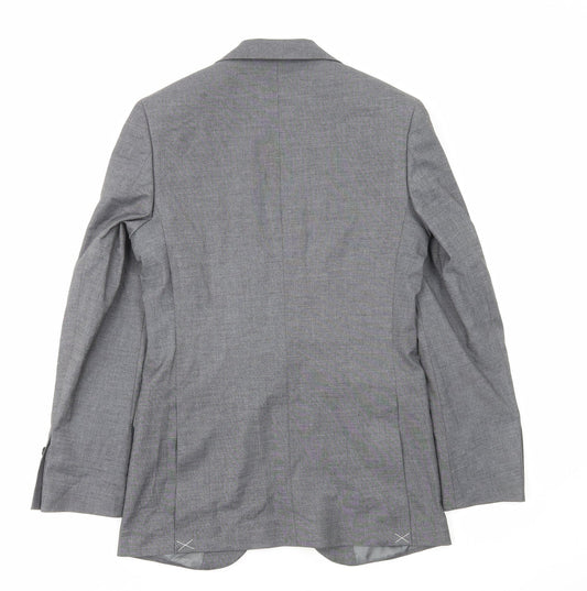 Marks and Spencer Mens Grey Polyester Jacket Blazer Size S