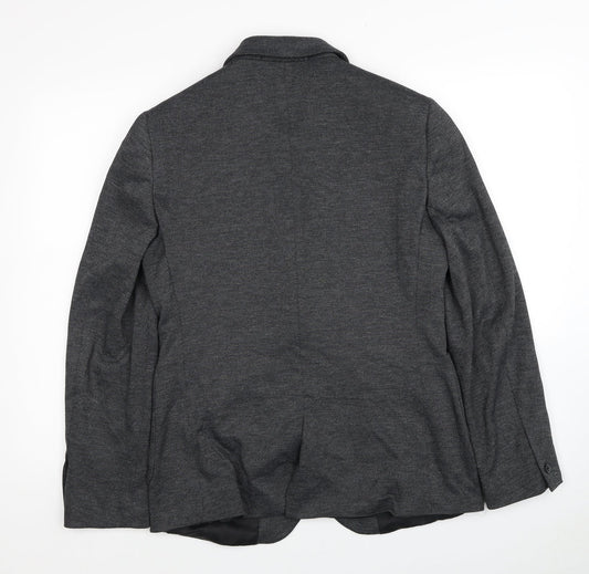 Burton Mens Grey Viscose Jacket Blazer Size 38