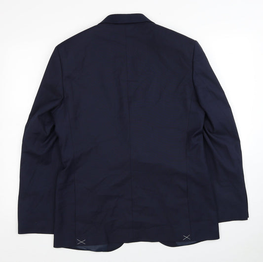 Marks and Spencer Mens Blue Polyester Jacket Blazer Size L