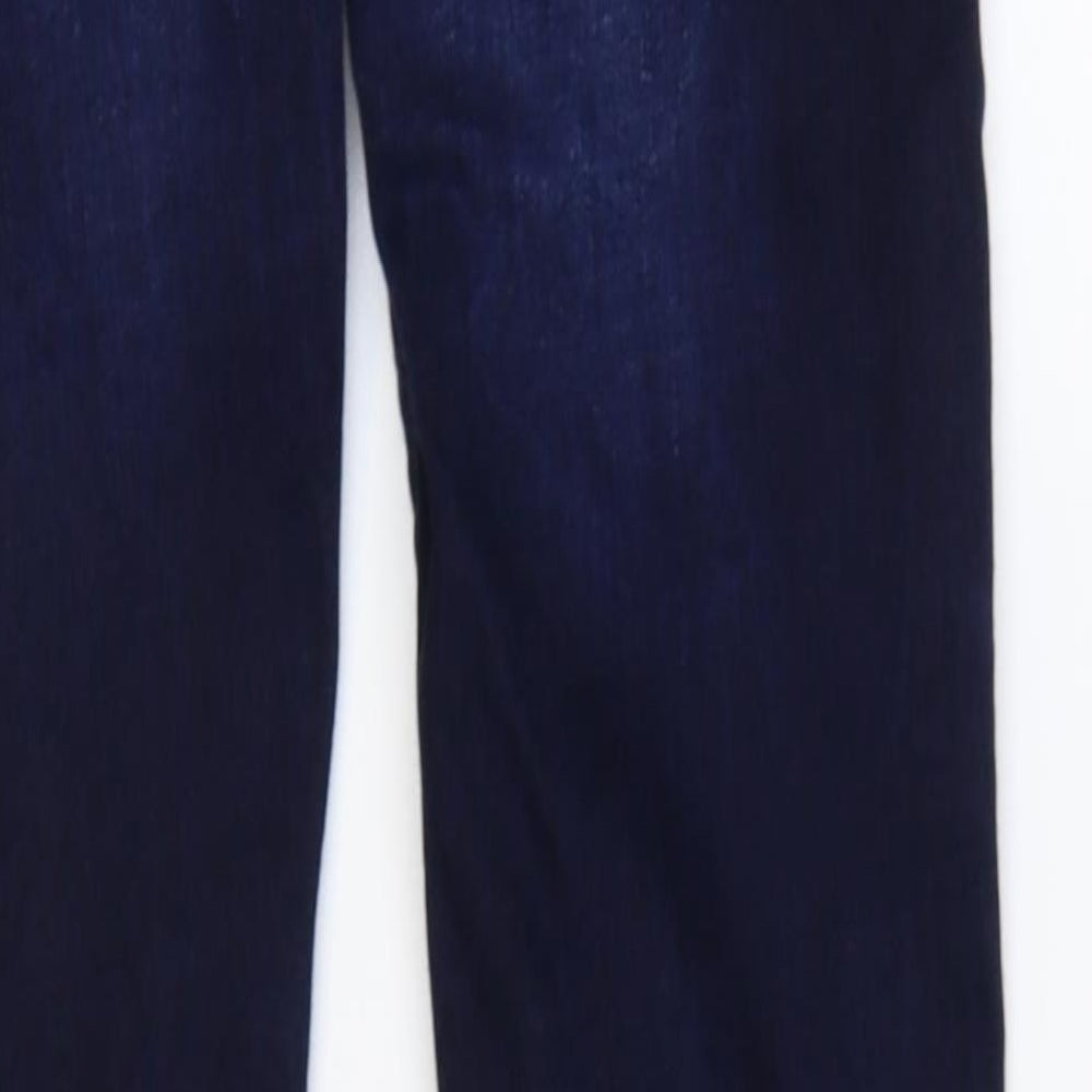 Topman Mens Blue Cotton Skinny Jeans Size 28 in Regular Zip