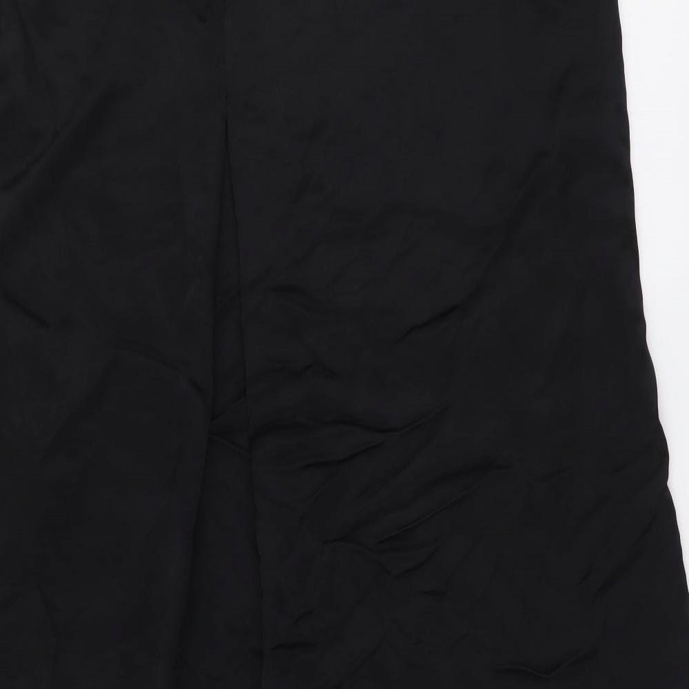 Zara Womens Black Polyester Shift Size XS Round Neck Zip