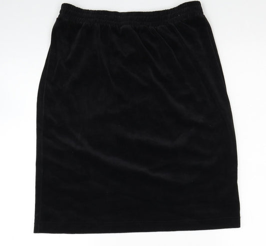 Preworn Womens Black Cotton Straight & Pencil Skirt Size S