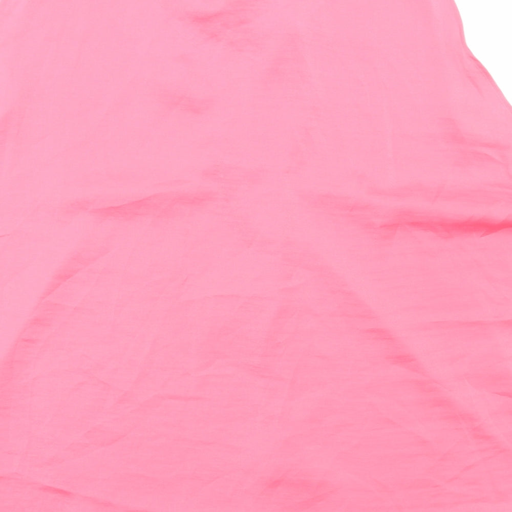 Marks and Spencer Womens Pink Polyester Basic Blouse Size 20 V-Neck