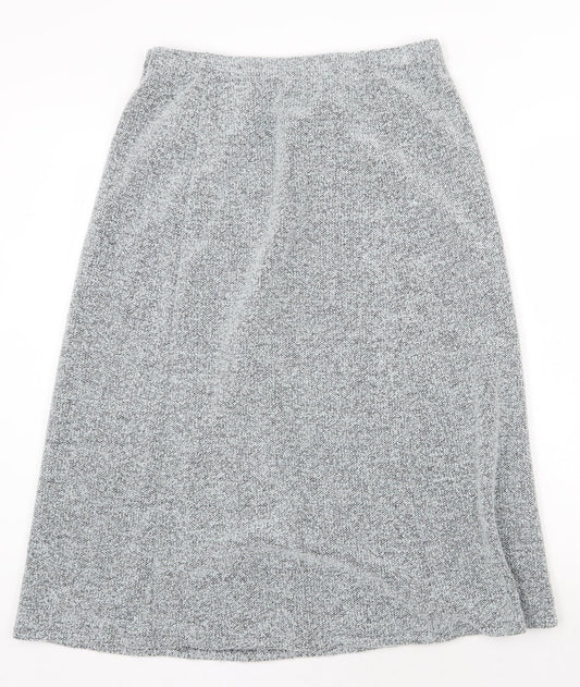 Preworn Womens Grey Polyester A-Line Skirt Size 28 in