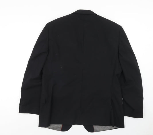 Taylor & Wright Mens Black Wool Jacket Blazer Size 42