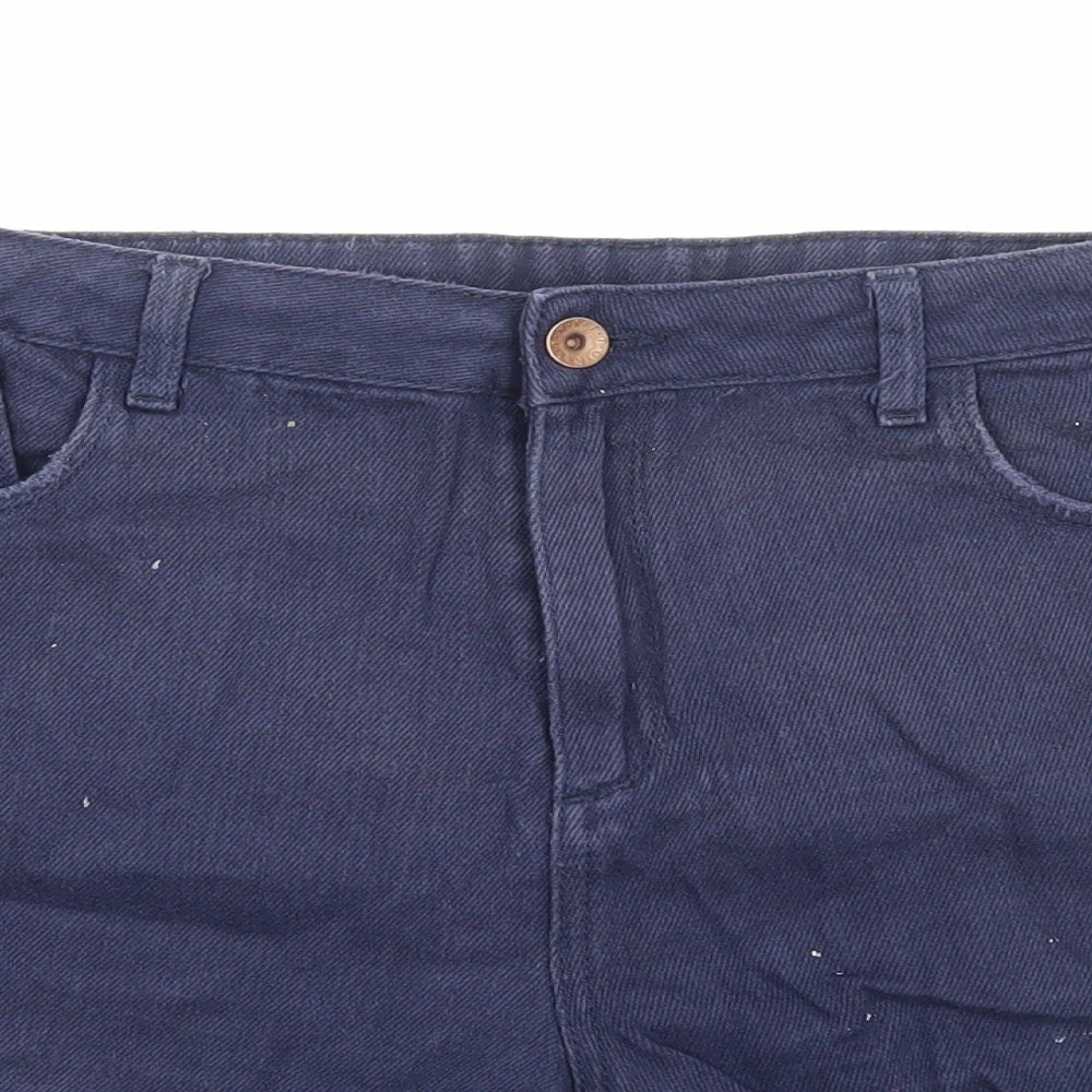 Benton Jeans Womens Blue Cotton Cut-Off Shorts Size 12 Regular Zip