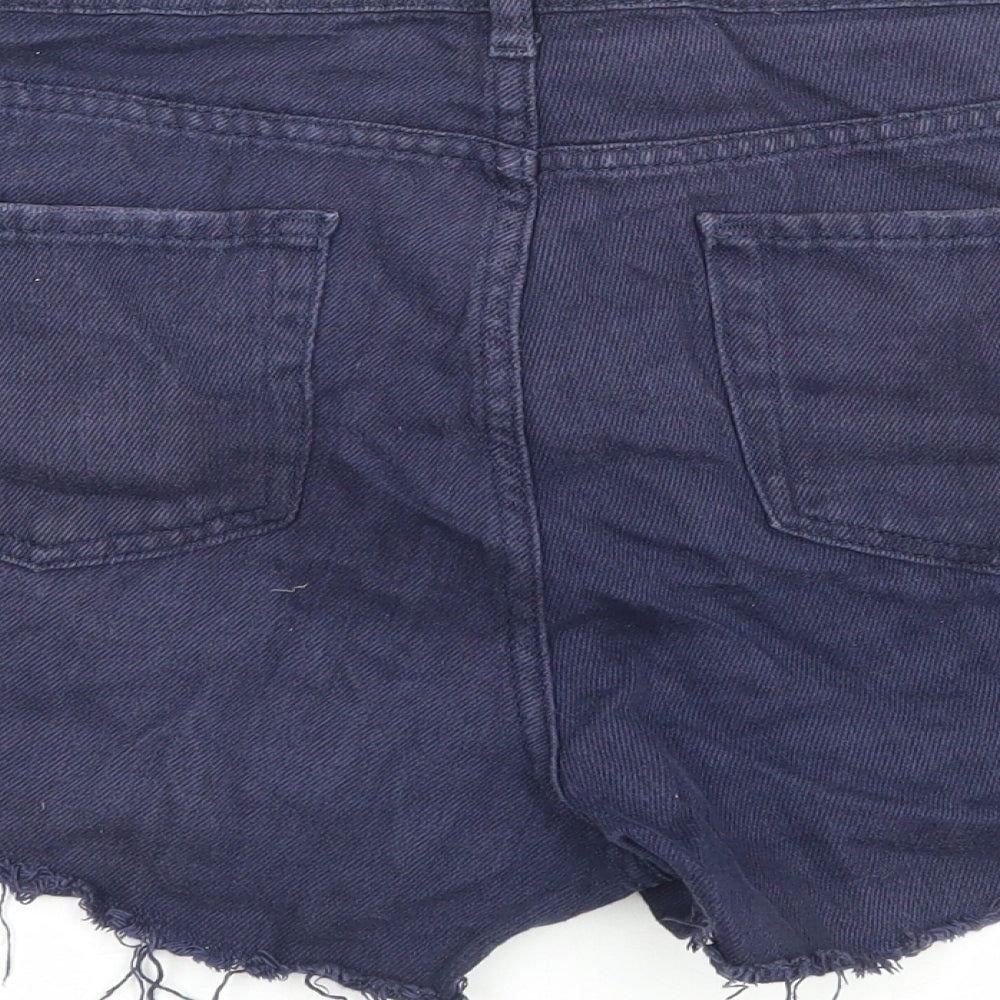 Benton Jeans Womens Blue Cotton Cut-Off Shorts Size 12 Regular Zip