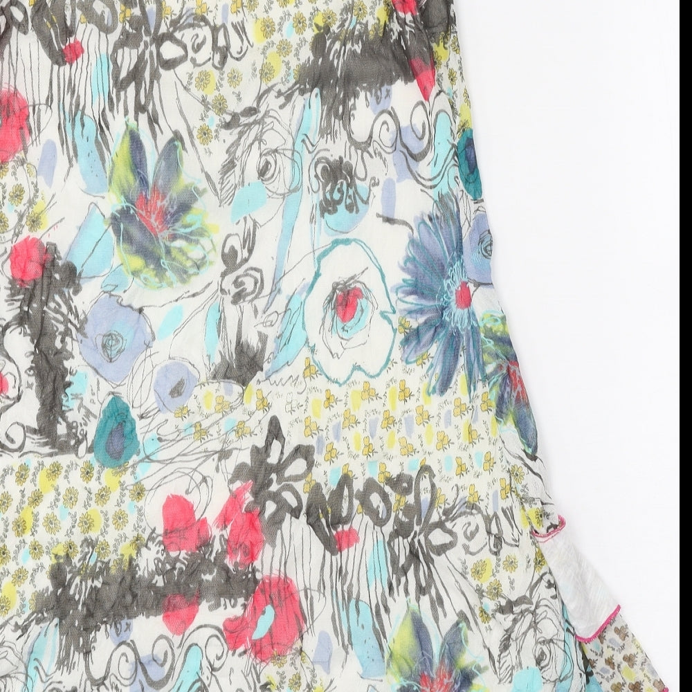 Cassis Womens Multicoloured Geometric Polyester Tank Dress Size S Scoop Neck Pullover