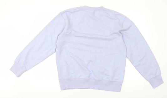 Zara Womens Purple Cotton Pullover Sweatshirt Size S Pullover - Rodeo Drive Beverly Hills