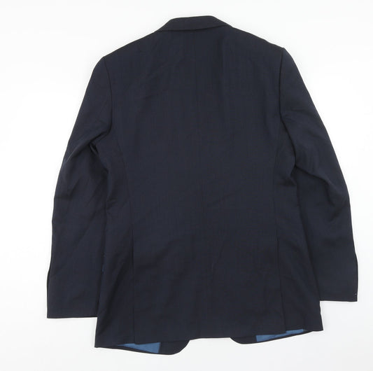 Marks and Spencer Mens Blue Wool Jacket Blazer Size 38