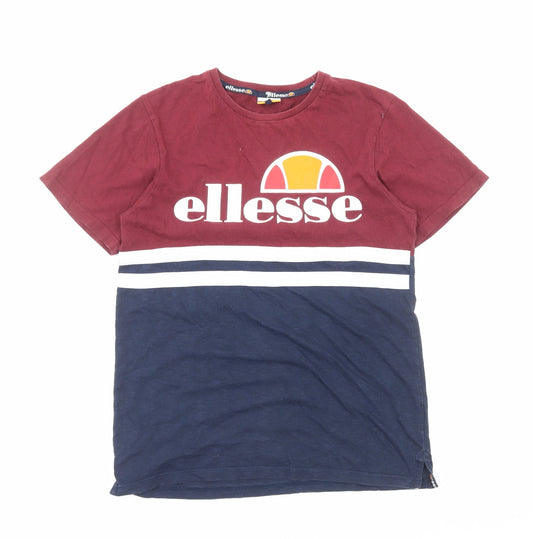 ellesse Mens Blue Viscose T-Shirt Size S Round Neck