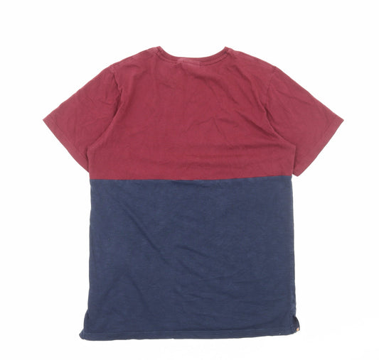 ellesse Mens Blue Viscose T-Shirt Size S Round Neck