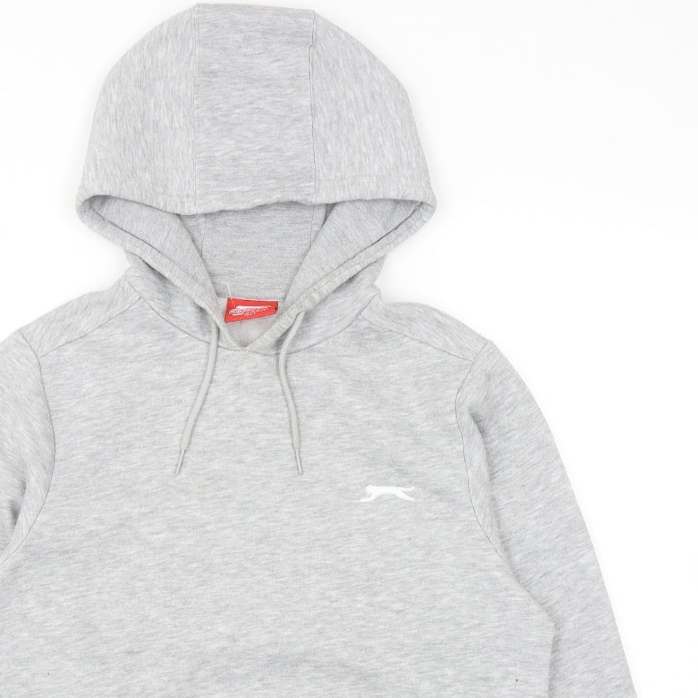 Slazenger Mens Grey Polyester Pullover Hoodie Size XS