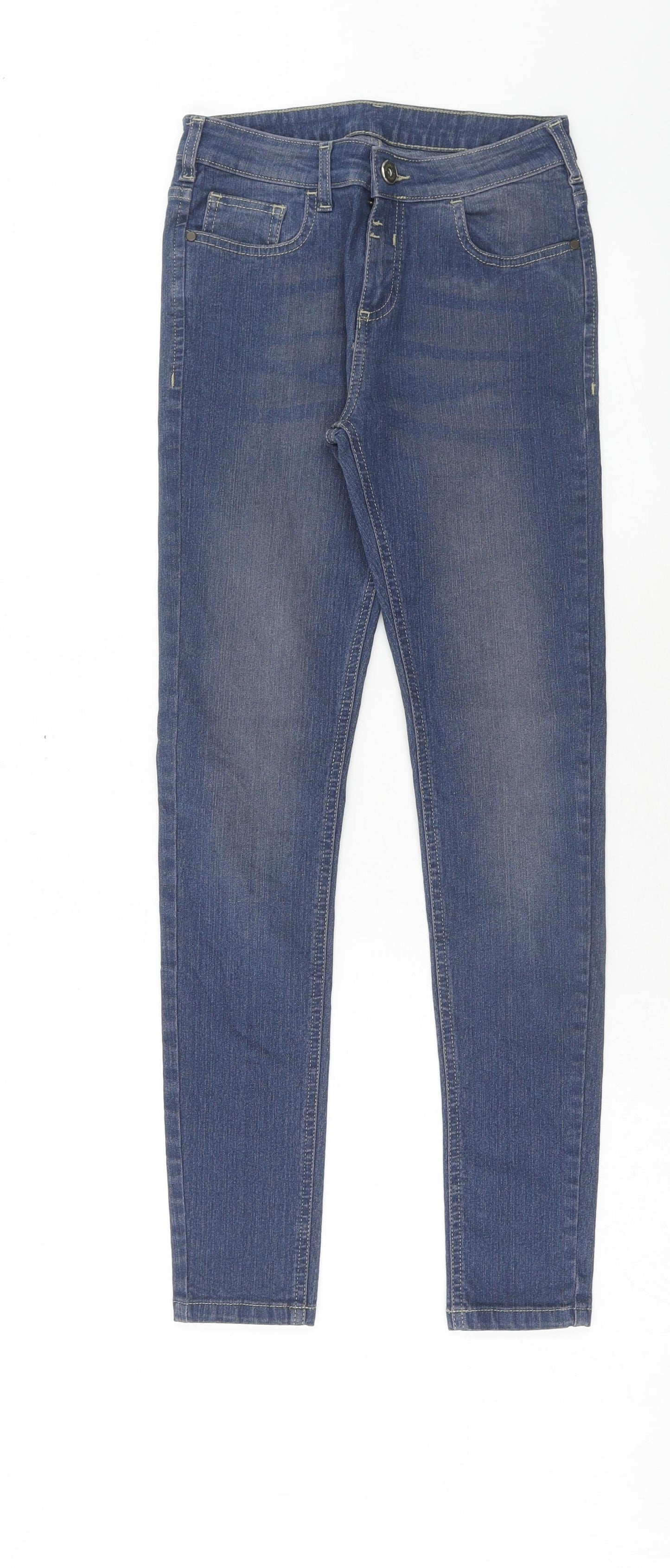 Vicunha Womens Blue Cotton Skinny Jeans Size 26 in Regular Zip