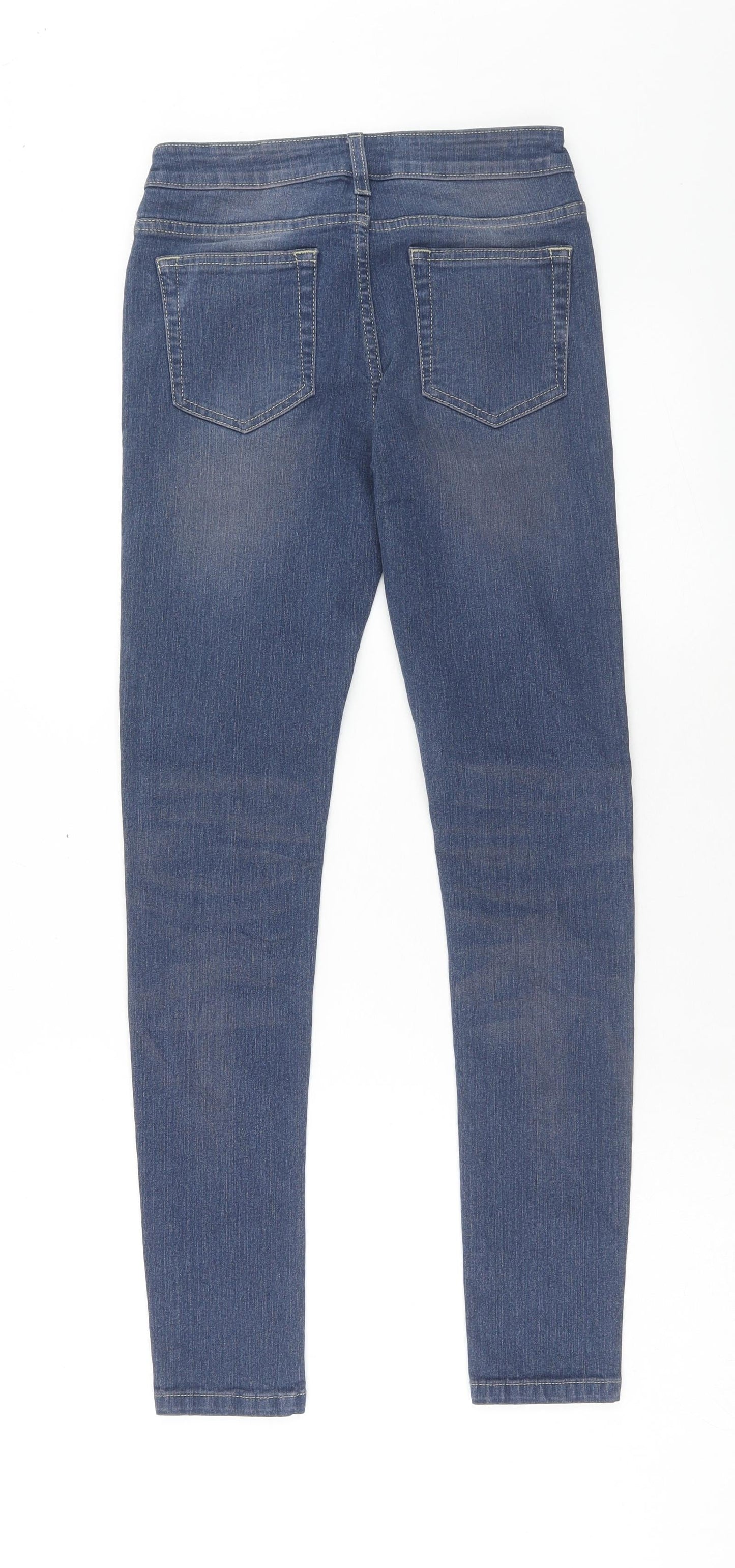 Vicunha Womens Blue Cotton Skinny Jeans Size 26 in Regular Zip