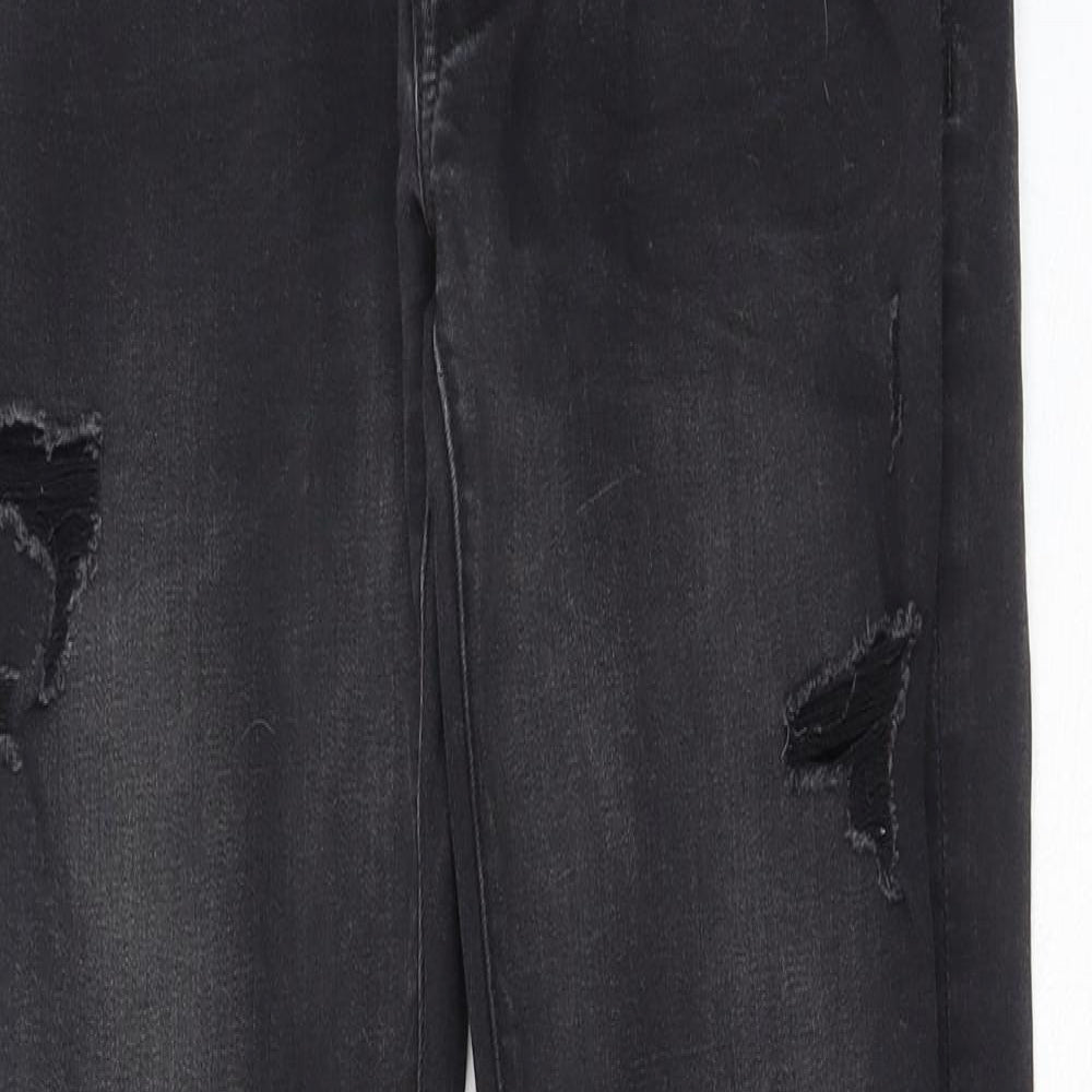 American Eagle Outfitters Mens Black Cotton Skinny Jeans Size 28 in Regular Button