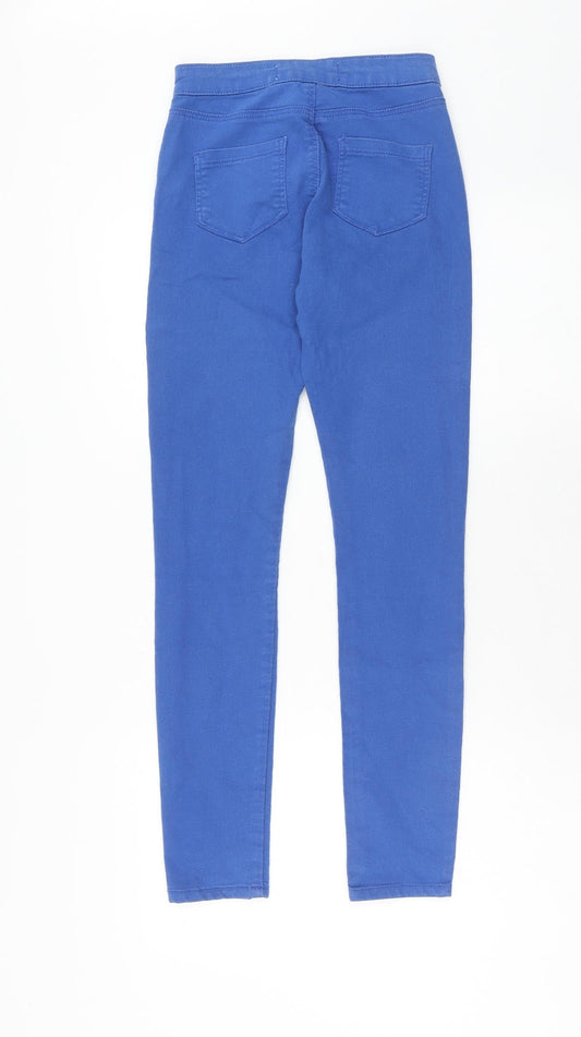 Denim & Co. Womens Blue Cotton Skinny Jeans Size 6 Regular Zip