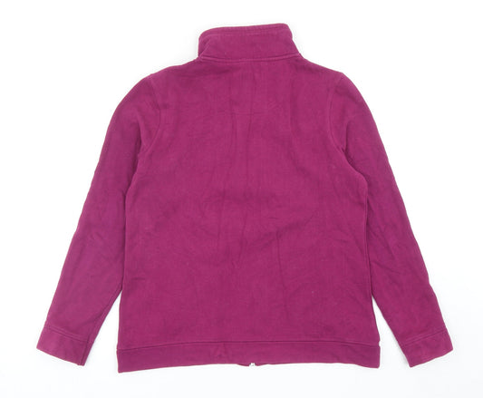 Crew Clothing Womens Purple Cotton Full Zip Sweatshirt Size 10 Zip