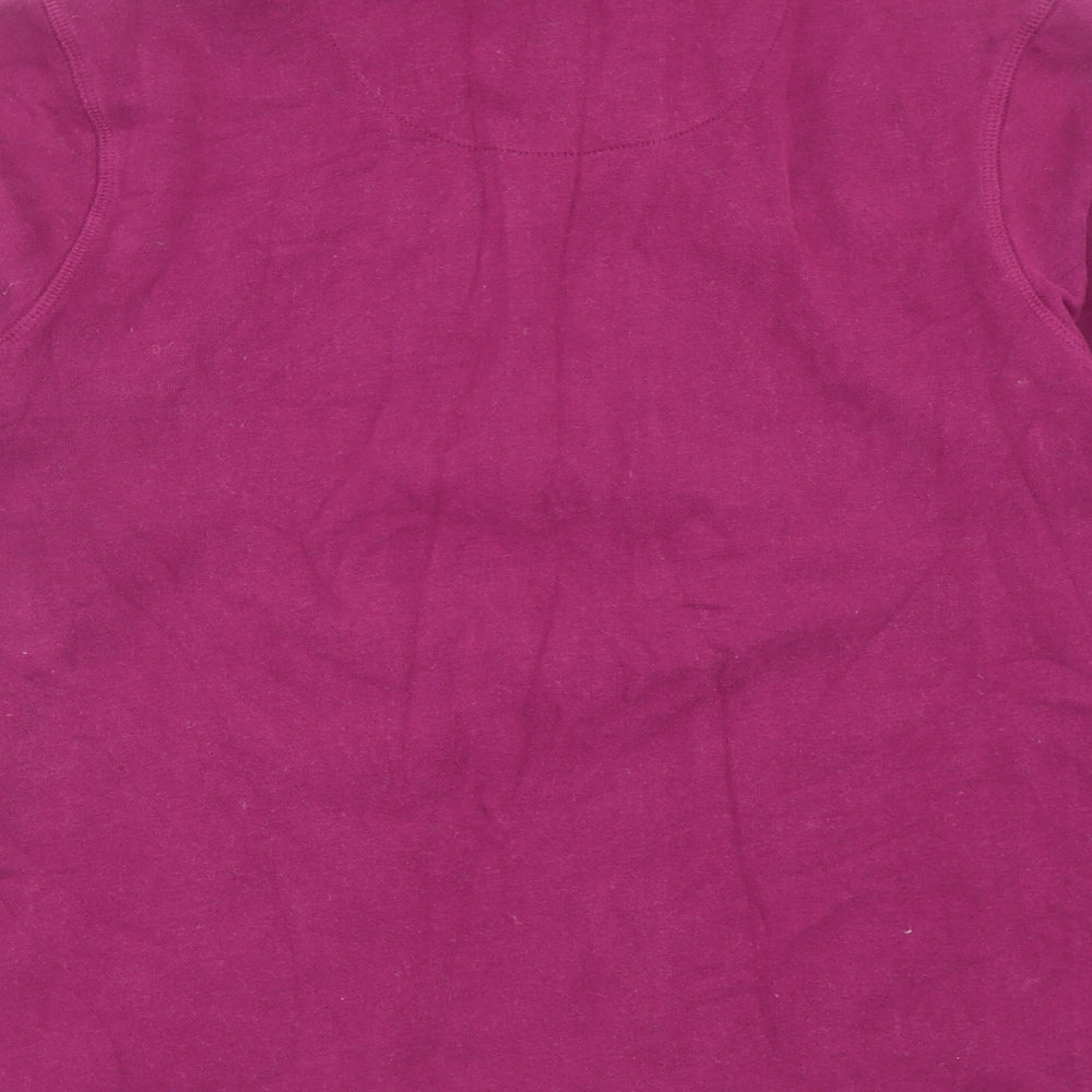 Crew Clothing Womens Purple Cotton Full Zip Sweatshirt Size 10 Zip