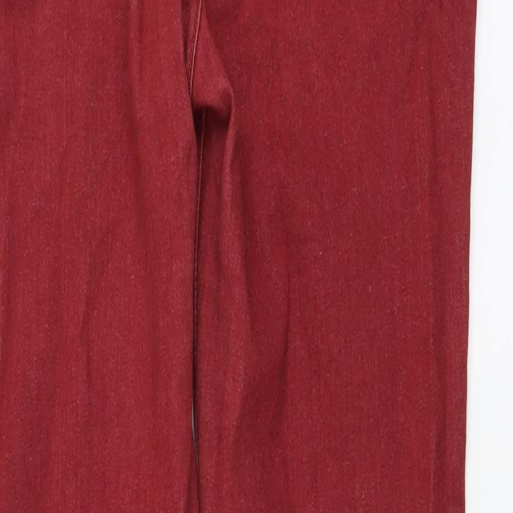 Jack Wills Womens Red Cotton Skinny Jeans Size 30 in L27 in Regular Button