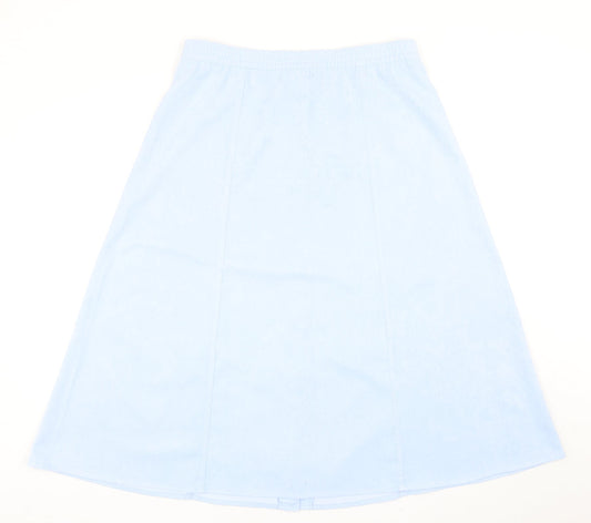 Miss Sukkimani Womens Blue Polyester Swing Skirt Size 16 Button