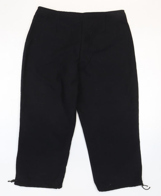 Sugie Womens Black Polyester Bermuda Shorts Size 12 Regular Zip