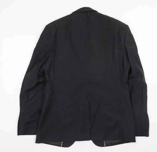 Marks and Spencer Mens Grey Wool Jacket Blazer Size 40
