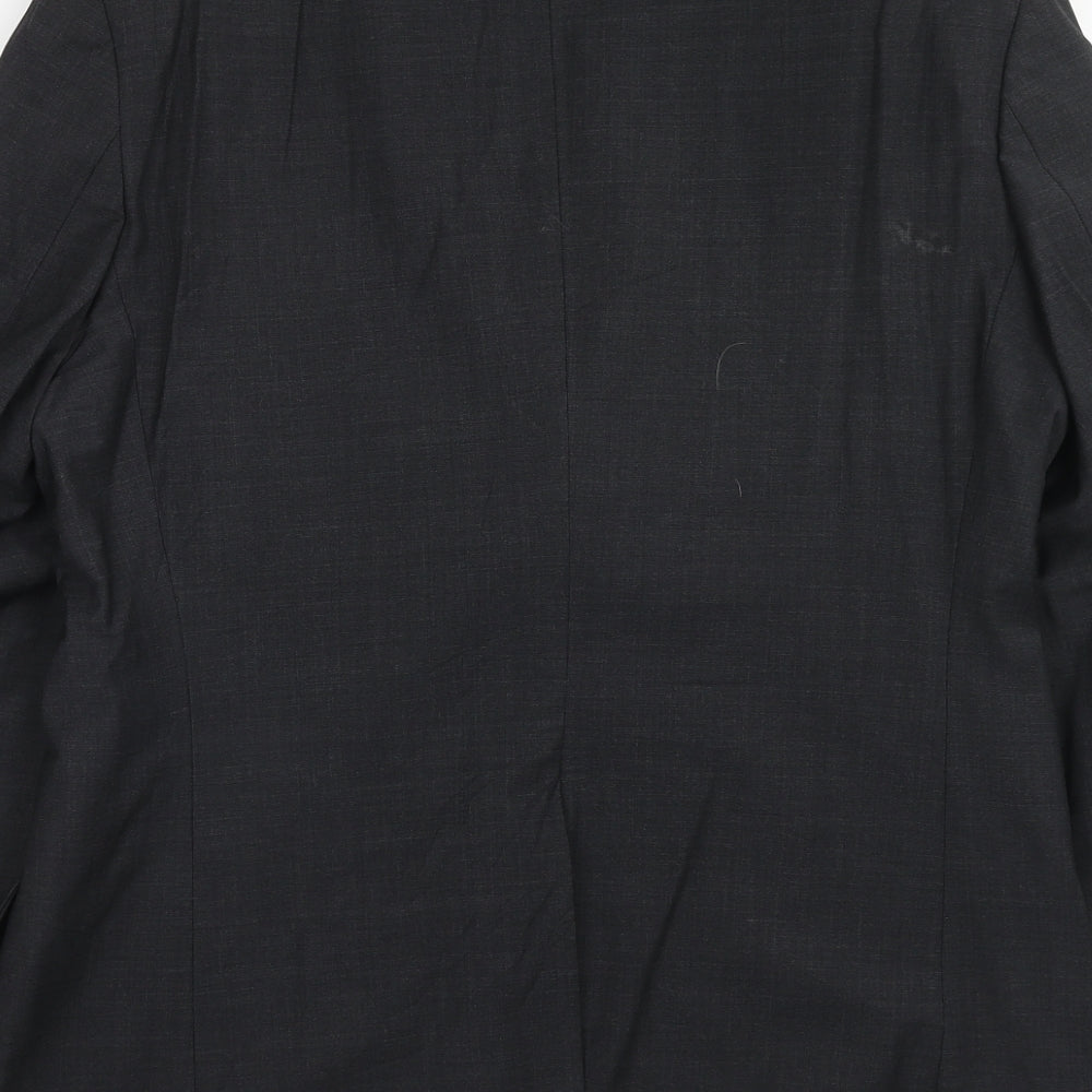 Marks and Spencer Mens Grey Wool Jacket Blazer Size 40