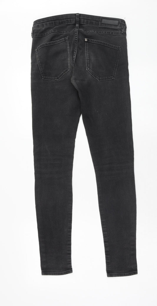 H&M Womens Black Cotton Skinny Jeans Size 27 in L32 in Regular Zip