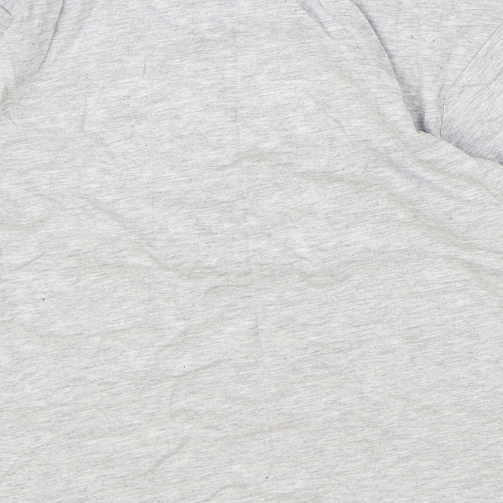 Primark Girls Grey Cotton Basic T-Shirt Size 9-10 Years Round Neck Pullover - Dolphin