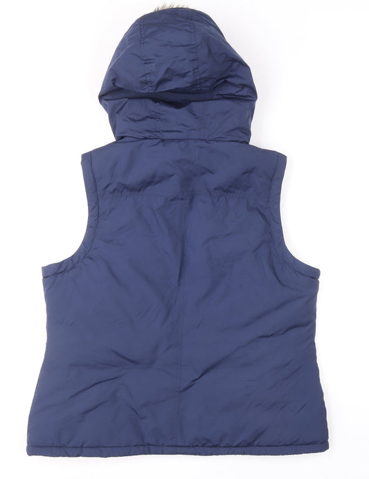 Gap Mens Blue Gilet Waistcoat Size L Zip