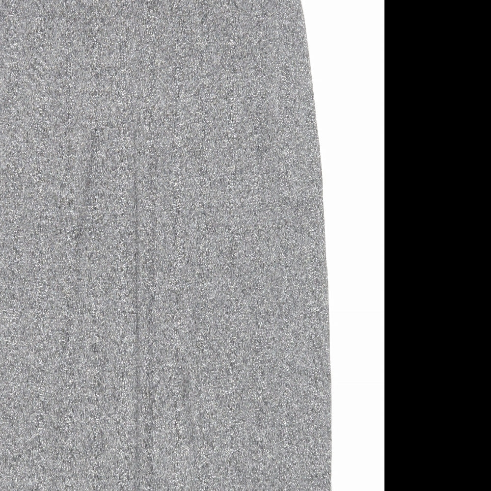 Limited Collection Womens Grey Acrylic T-Shirt Dress Size 8 Scoop Neck Pullover