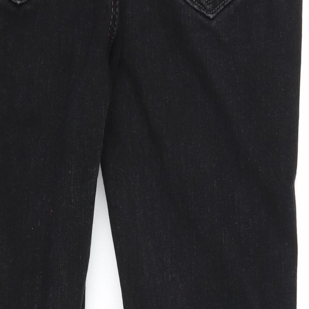 Marks and Spencer Womens Black Cotton Skinny Jeans Size 10 Regular Zip