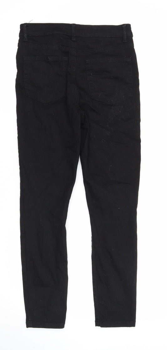 Denim & Co. Womens Black Cotton Skinny Jeans Size 12 Regular Zip