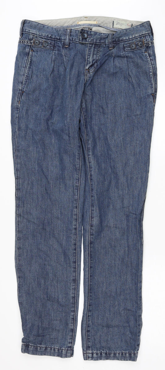 Gap Womens Blue Cotton Straight Jeans Size 28 L32 in Regular Zip