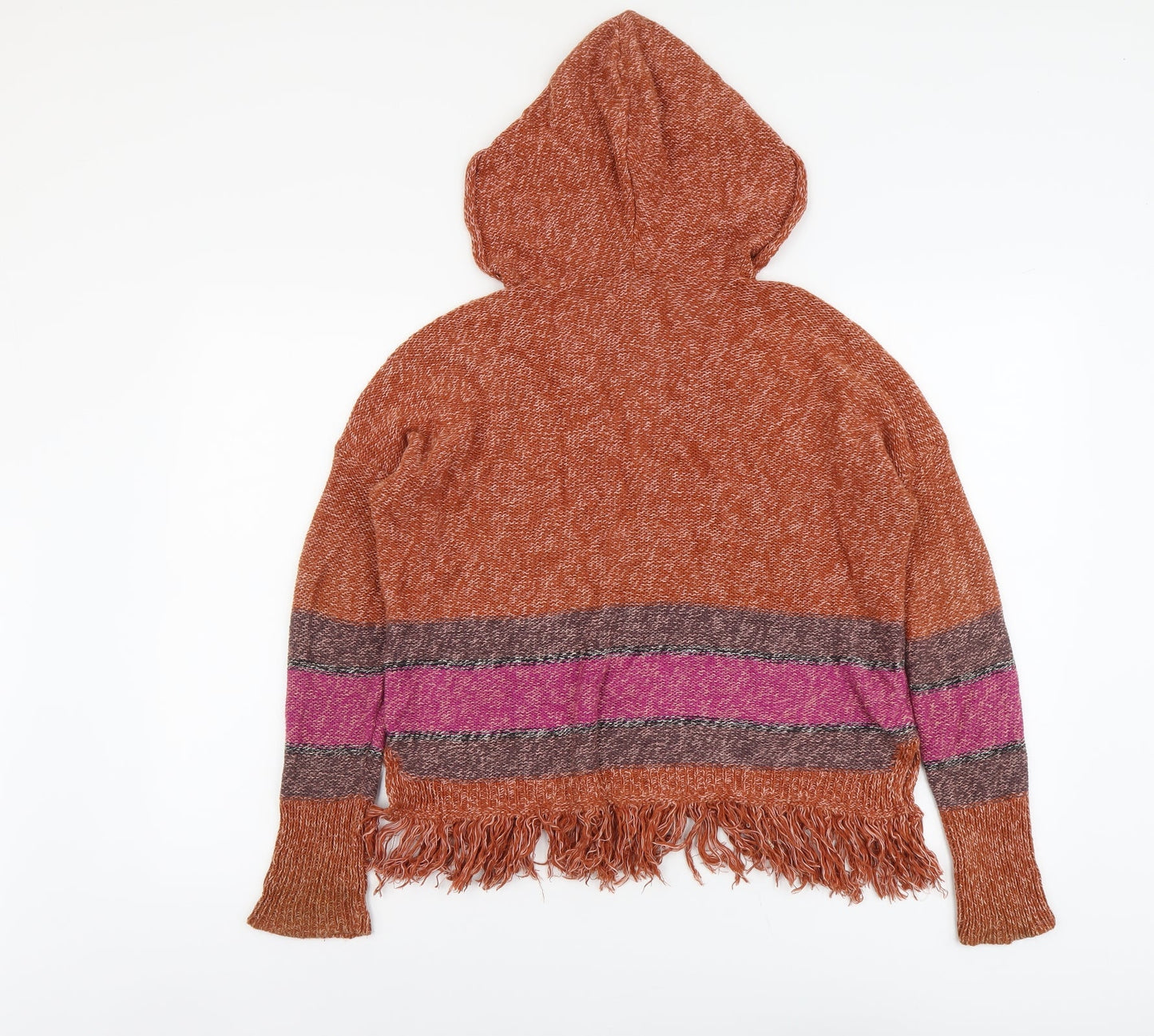 Hollister Womens Multicoloured V-Neck Cotton Pullover Jumper Size S