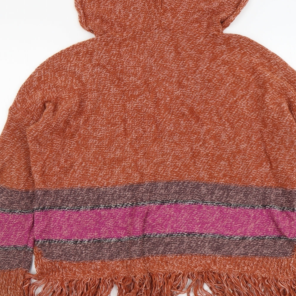 Hollister Womens Multicoloured V-Neck Cotton Pullover Jumper Size S