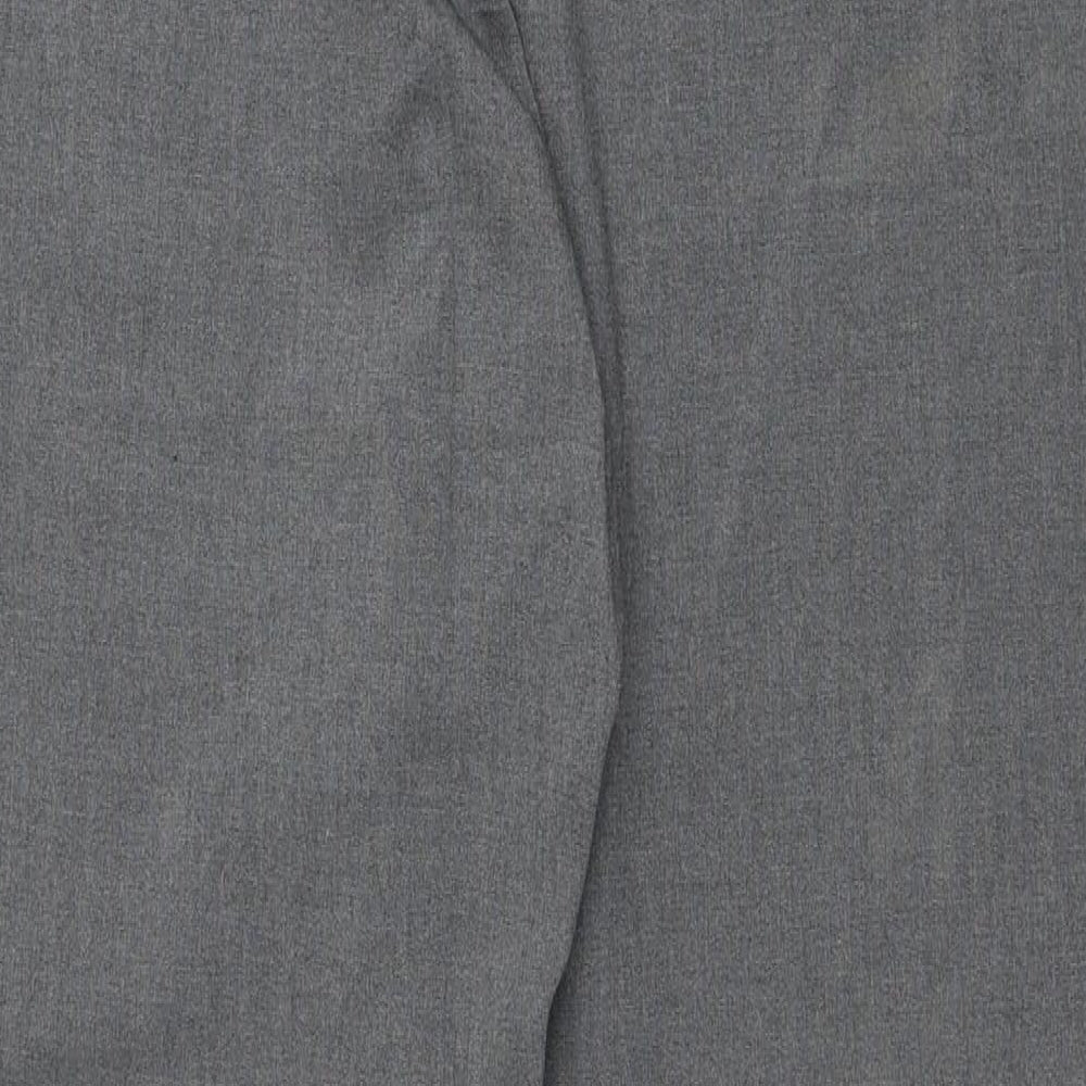 Preworn Womens Grey Viscose Trousers Size 18 Zip