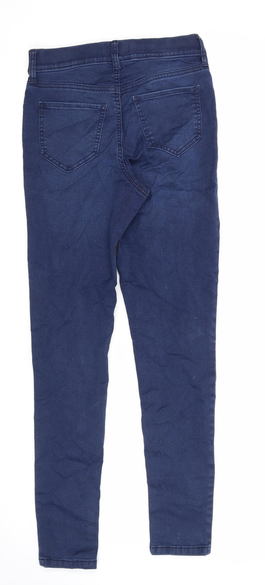 F&F Womens Blue Cotton Skinny Jeans Size 8 Regular