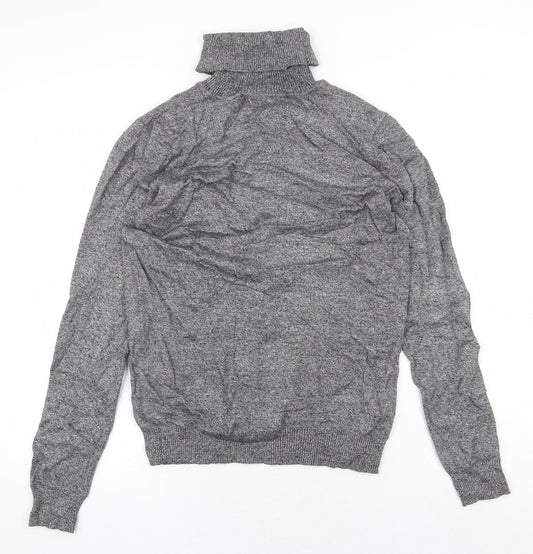 Andrew Marc Womens Grey Round Neck Viscose Pullover Jumper Size M