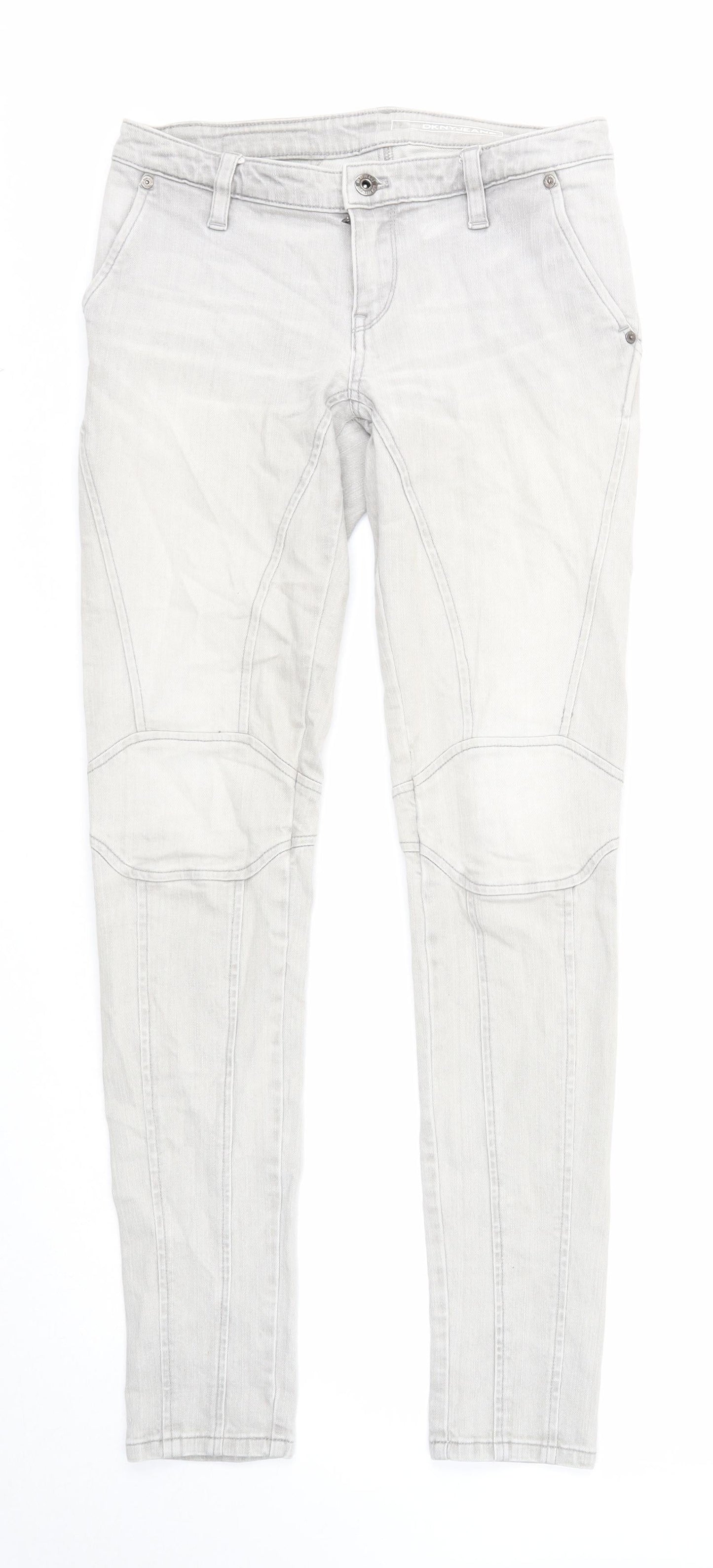 DKNY Jeans Mens Grey Cotton Skinny Jeans Size 26 in Regular Zip