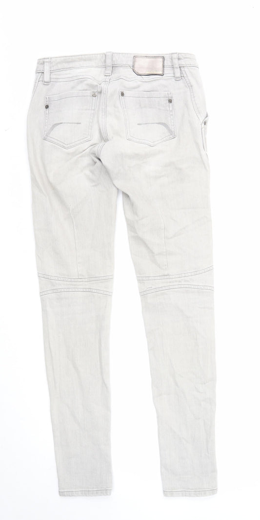 DKNY Jeans Mens Grey Cotton Skinny Jeans Size 26 in Regular Zip