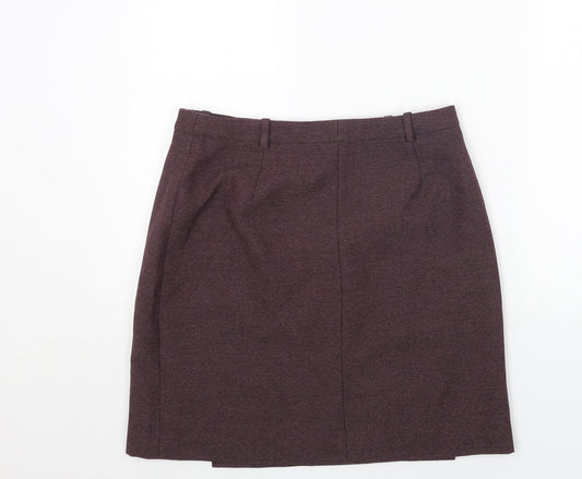 Hennessy Womens Red Polyester Wrap Skirt Size 14 Button
