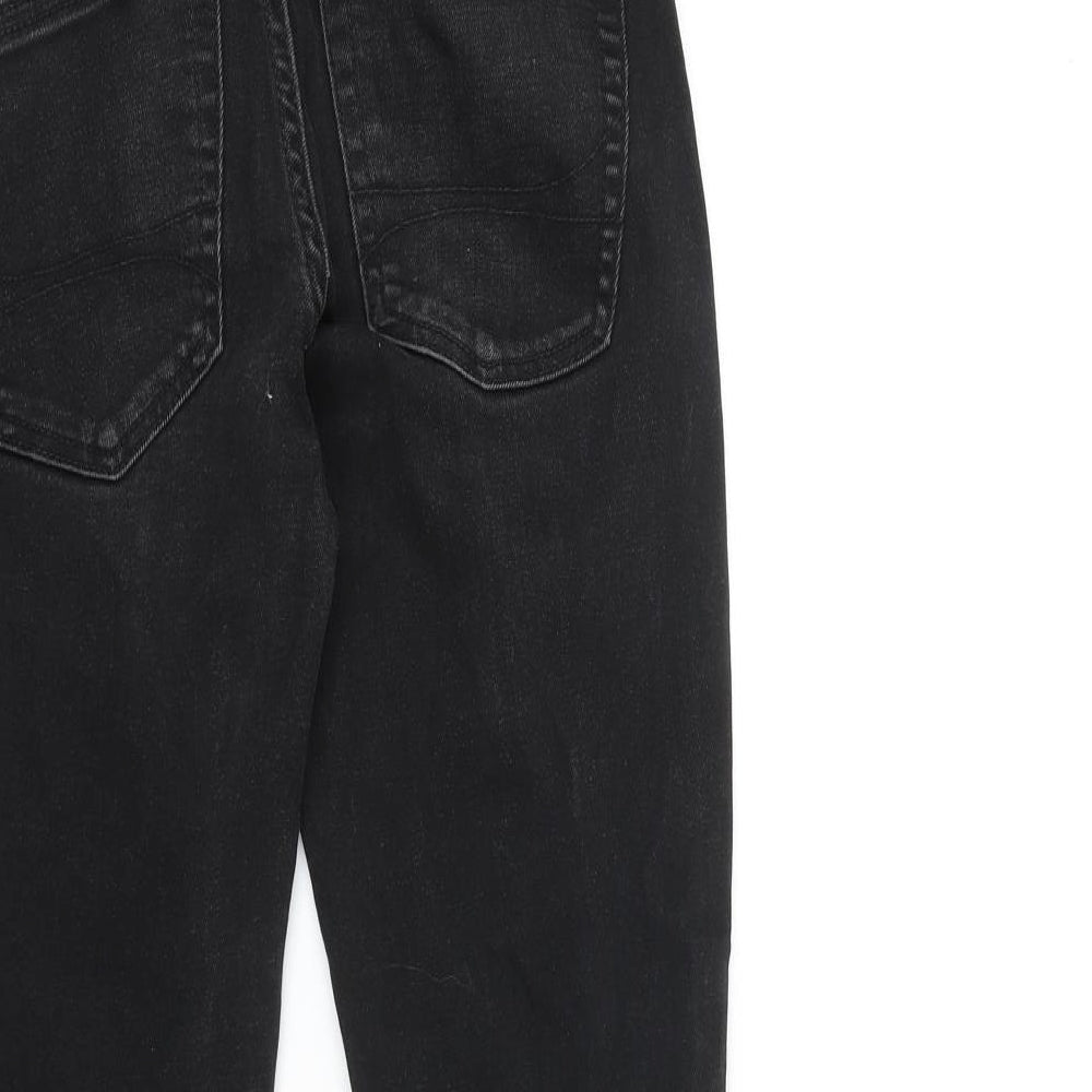 Hollister Mens Black Cotton Skinny Jeans Size 28 in L30 in Slim Button