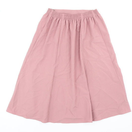 Emma Collection Womens Pink Polyester Swing Skirt Size M - Size M-L