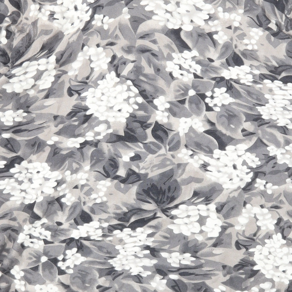 Cotswold Womens Grey Round Neck Geometric Cotton Cardigan Jumper Size L