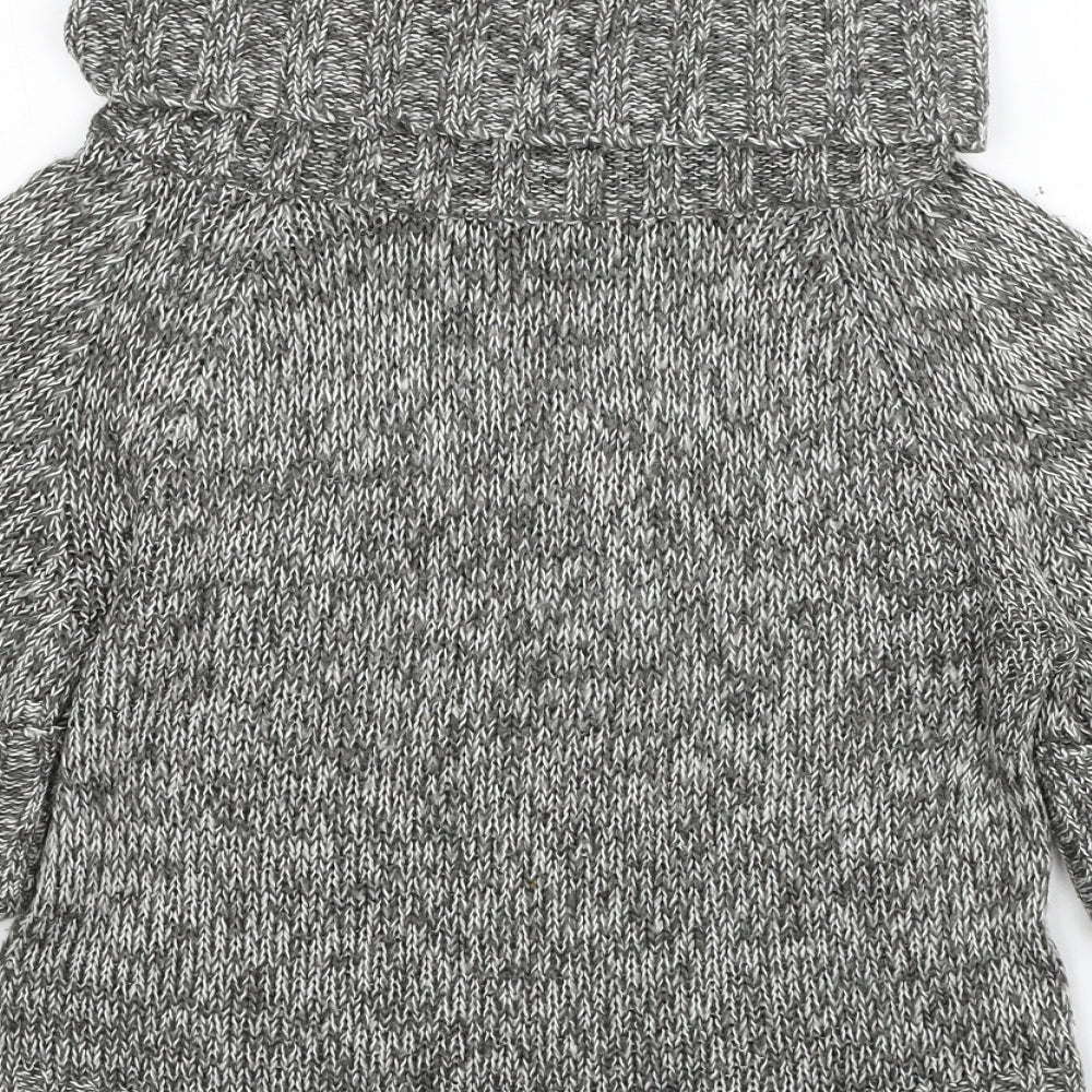 Silent Angels Womens Grey Round Neck Acrylic Pullover Jumper Size 10