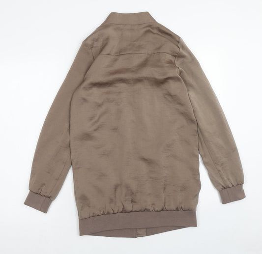 New Look Womens Brown Bomber Jacket Jacket Size 8 Zip