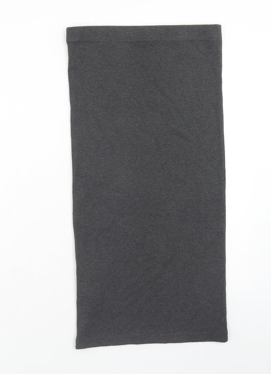 House Womens Grey Cotton Straight & Pencil Skirt Size M
