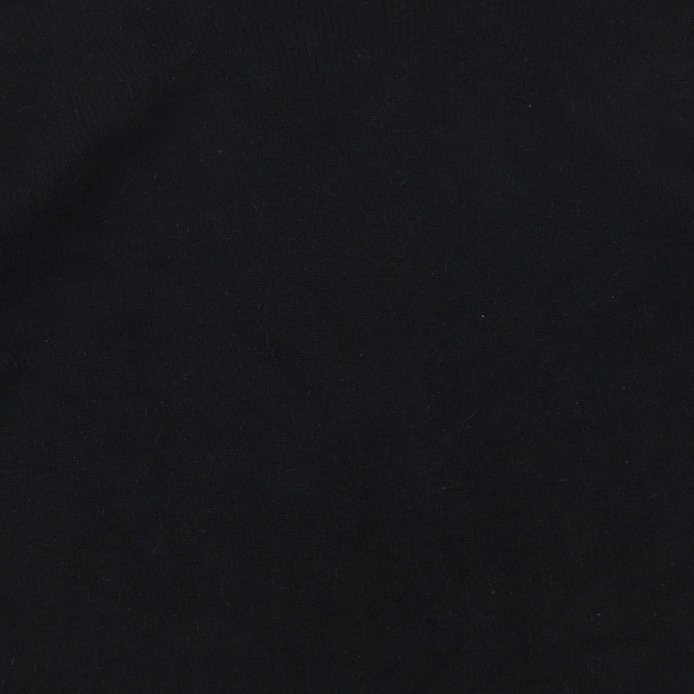 Marks and Spencer Womens Black Round Neck 100% Cotton Pullover Jumper Size 12